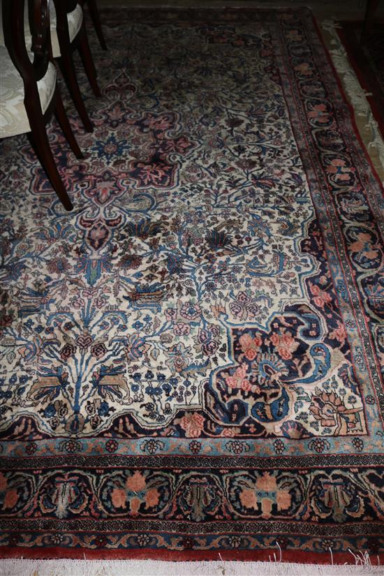 Red & blue pattern rug